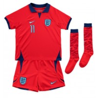 England Marcus Rashford #11 Auswärts Trikotsatz Kinder WM 2022 Kurzarm (+ Kurze Hosen)